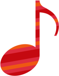 Red Eighth Note