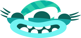 Teal Face Headband